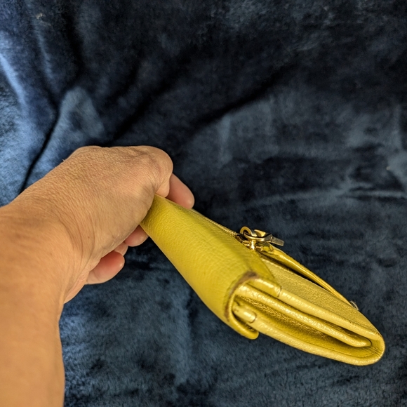 Miu Miu Madres Bicolor long wallet- YELLOW AND Gold, vintage & includes COA - Picture 10 of 14